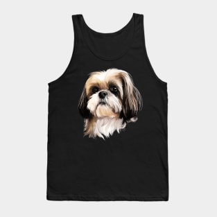 Shih Tzu Dog Portrait Tank Top